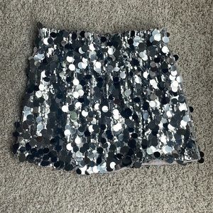 Impressions Boutique Large silver sequin skirt